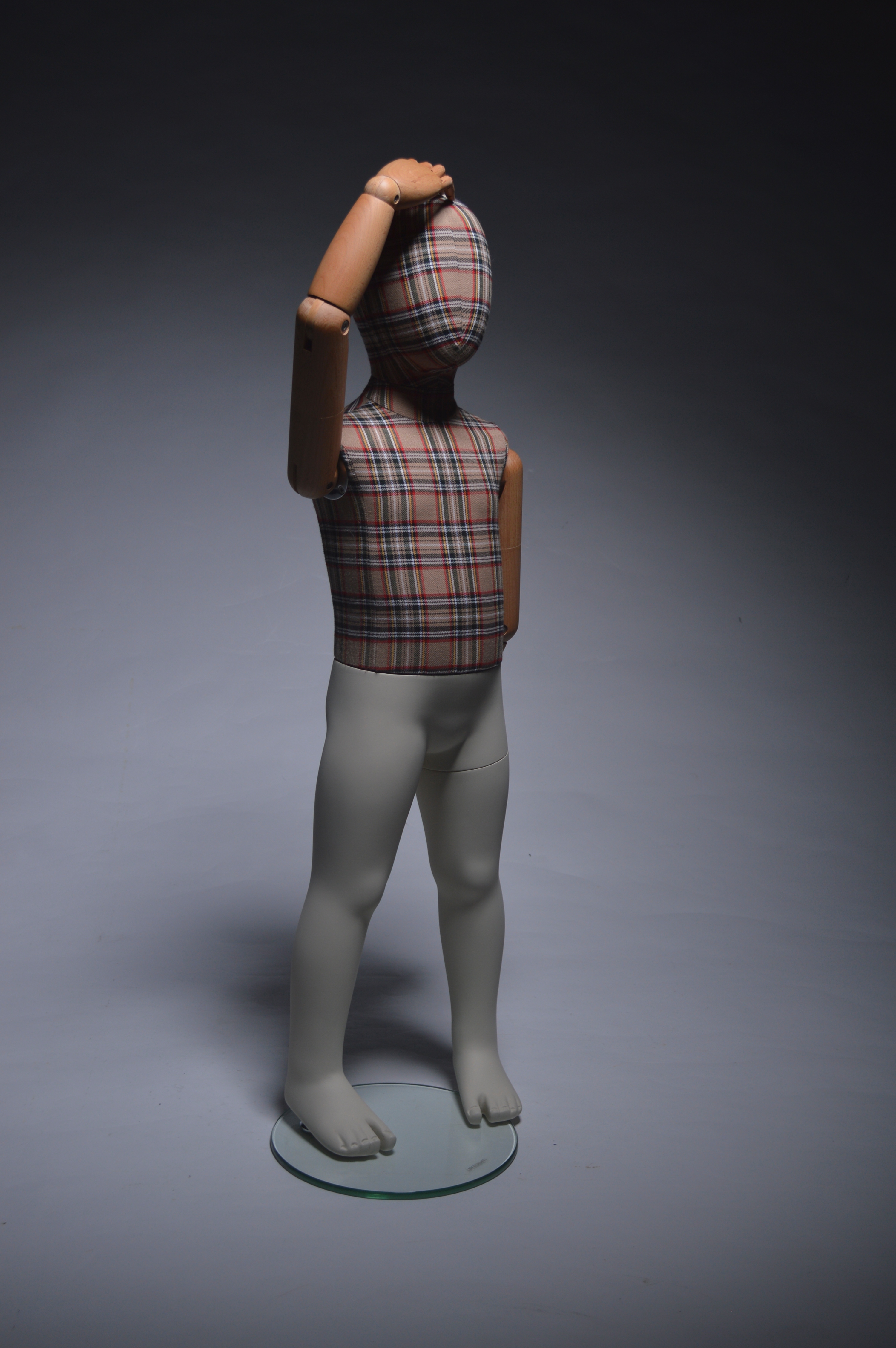 mannequins en vogue sports kids fabric with wooden arms