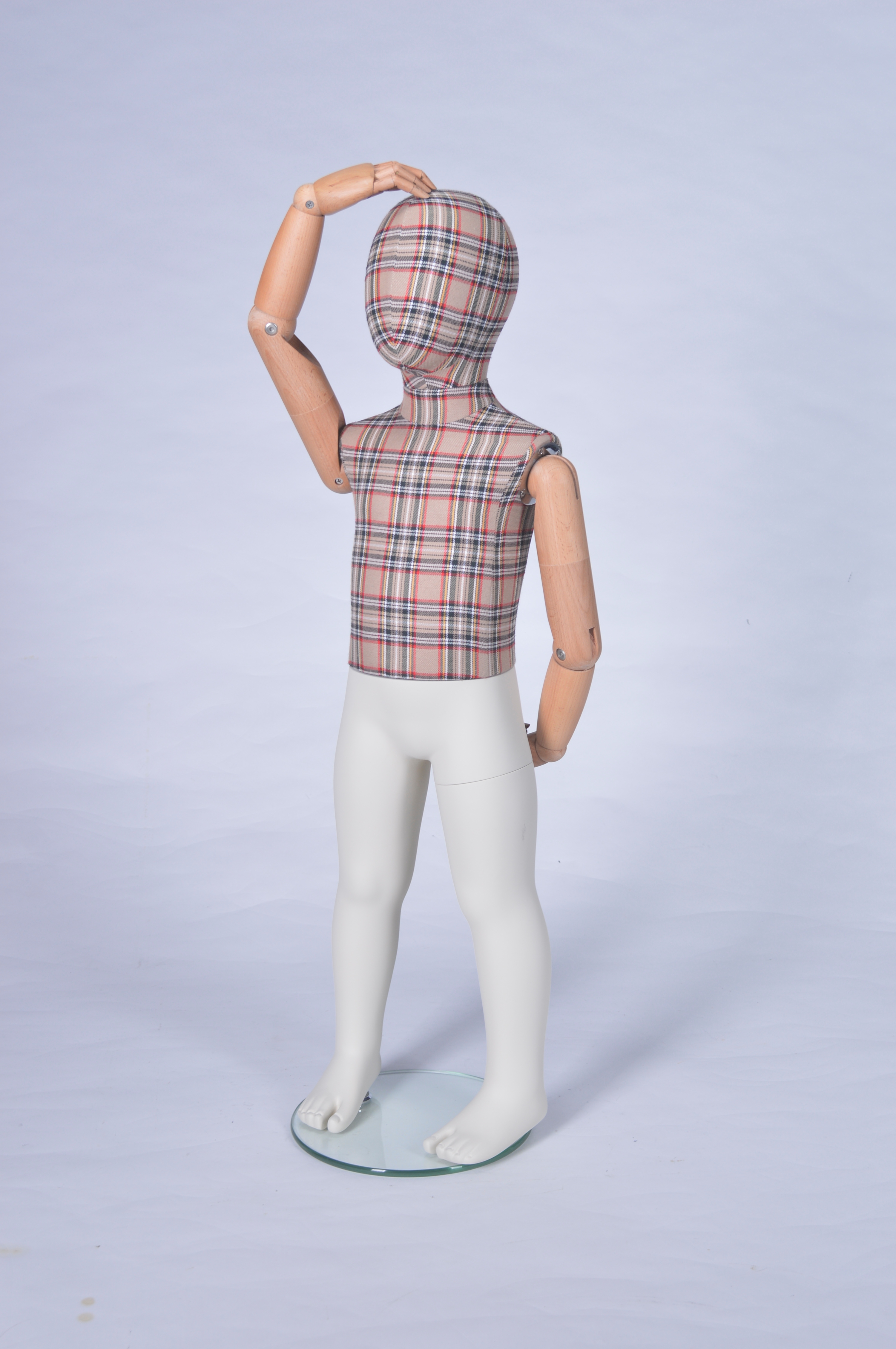 mannequins en vogue sports kids fabric with wooden arms